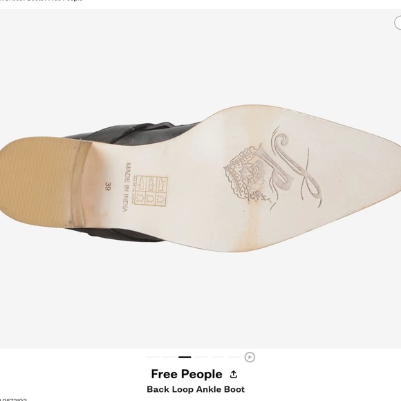 ❤️❤️ NWT Free People Back Loop Ankle Boot❤️❤️black - Picture 7 of 7